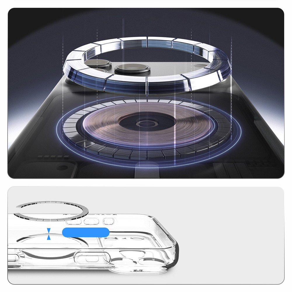 Etui Spigen Ultra Hybrid Mag z MagSafe do iPhone 18 Pro Max / 17 Pro Max, Clear Dark Cherry (przezroczysto-biały)