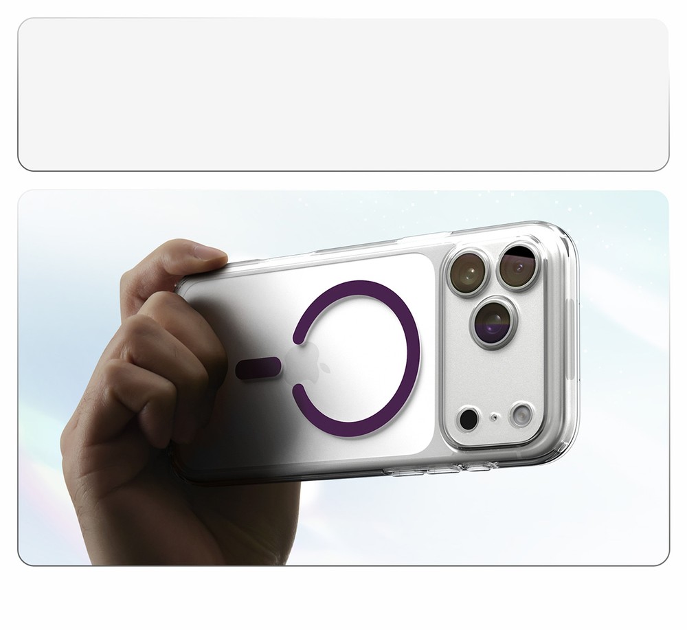 Etui Spigen Ultra Hybrid Mag z MagSafe do iPhone 18 Pro Max / 17 Pro Max, Clear Dark Cherry (przezroczysto-biały)