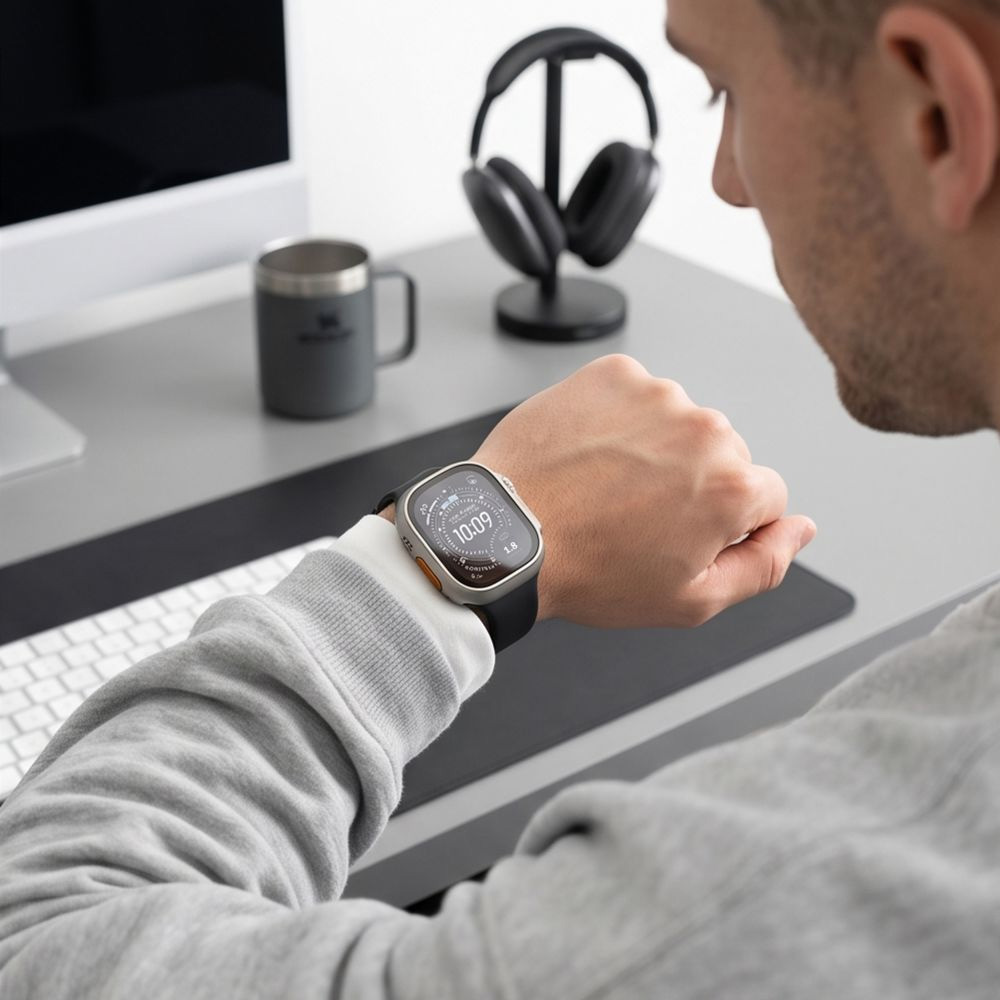 Etui + szkło Tech-Protect Defense do Apple Watch Ultra 4 49mm / 3 49mm / 2 49mm / 1 49mm, 2 sztuki, Titanium/Clear (tytanowy + przezroczysty)