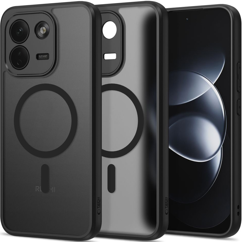 Etui Tech-Protect BasicMag do Xiaomi Redmi Note 17 Pro Max 5G do MagSafe, Matte Black (przydymiono-czarny)