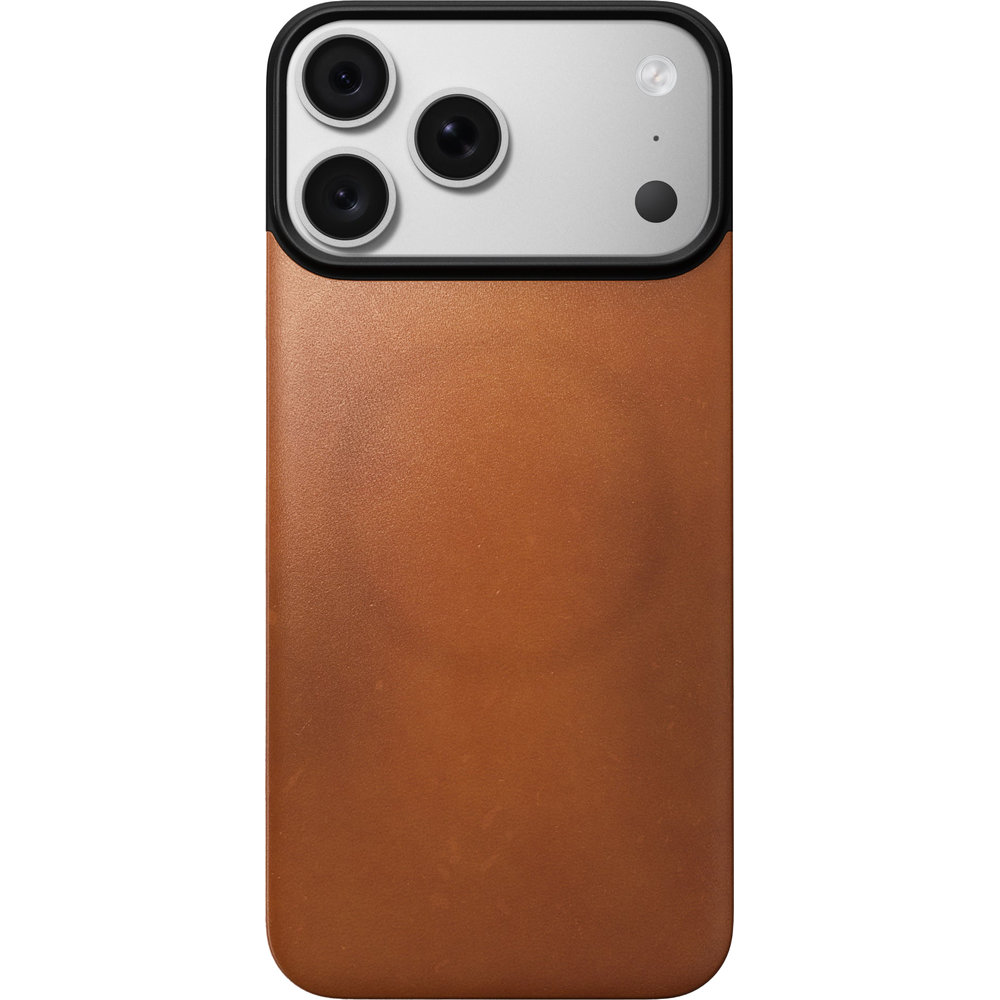 Skórzane etui Nomad Magnetic Leather Back Horween Series do MagSafe do iPhone 18 Pro Max / 17 Pro Max, Saddle (jasnobrązowy). Skóra premium, wyjątkowa faktura, luksusowe wykończenie