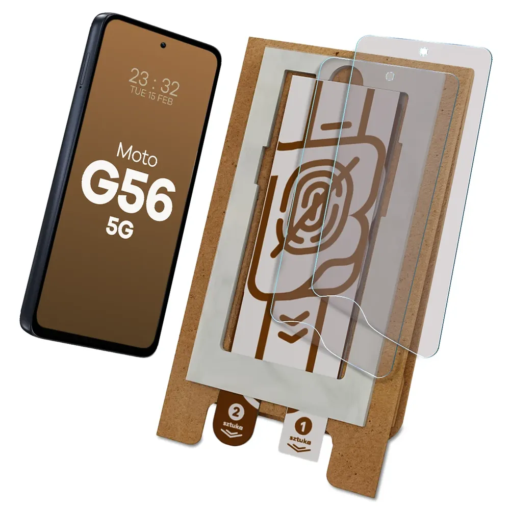 Aplikator Bizon Eplikator Film Matte do łatwej aplikacji ochrony ekranu dla Motorola Moto G56 5G