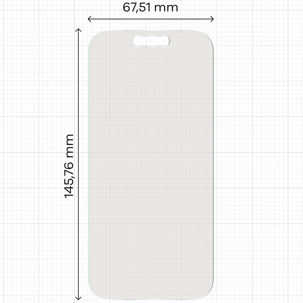 Wymiary folii na miarce dla iPhone 17