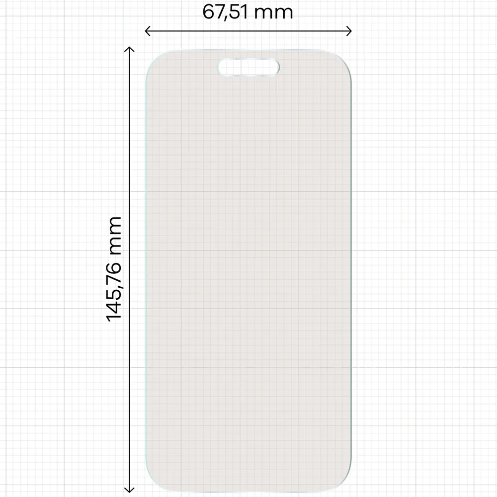 Wymiary folii na miarce dla iPhone 17 Pro