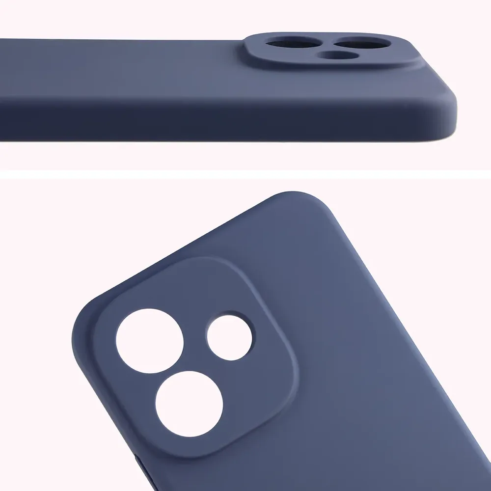 Zbliżenie na wycięcia na obiektywy w etui Bizon Soft Case do Xiaomi Redmi Note 17 Pro 5G