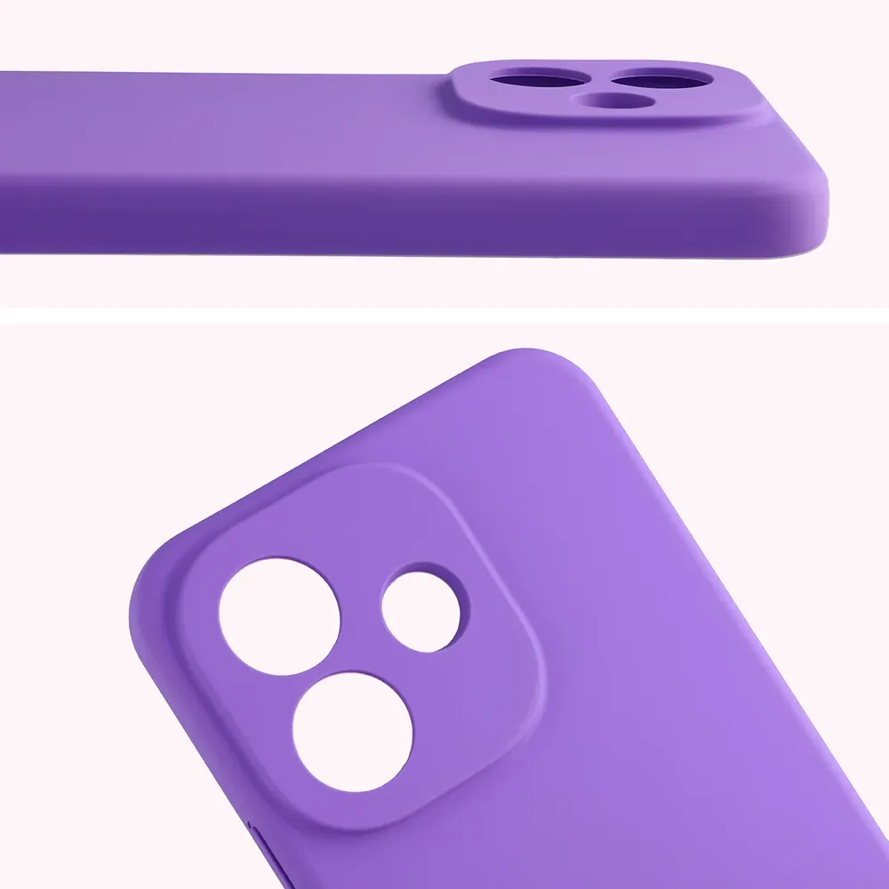 Zbliżenie na wycięcia na obiektywy w etui Bizon Soft Case do Xiaomi Redmi Note 17 Pro 5G