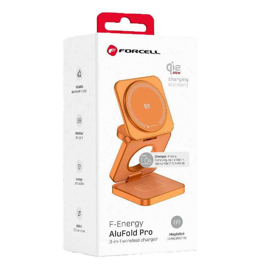 Składana aluminiowa ładowarka indukcyjna Forcell F-Energy AluFold Pro