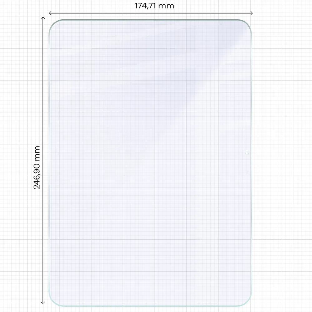 Wymiary szkła na miarce dla Apple iPad Pro 11 M5 2025