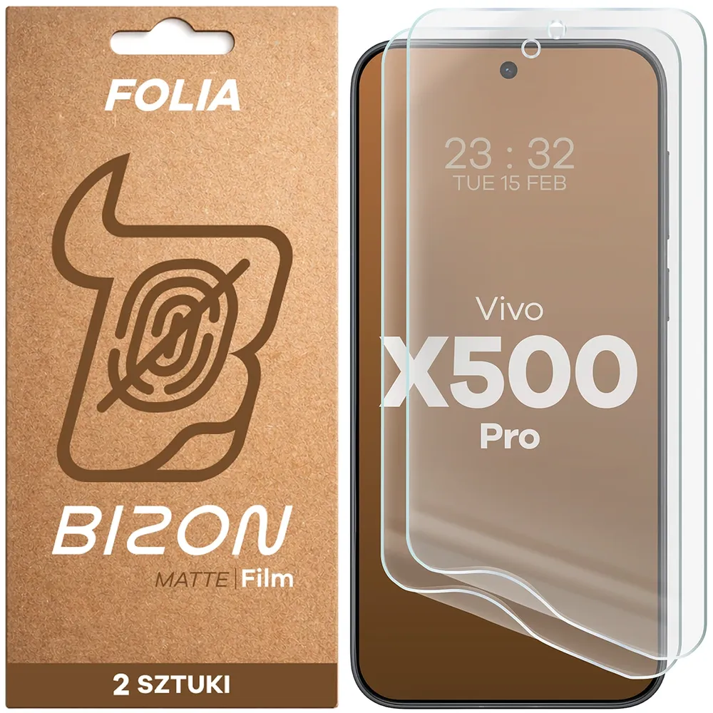 Folia matowa na ekran Bizon Film Matte Duo do Vivo X500 Pro, 2 sztuki