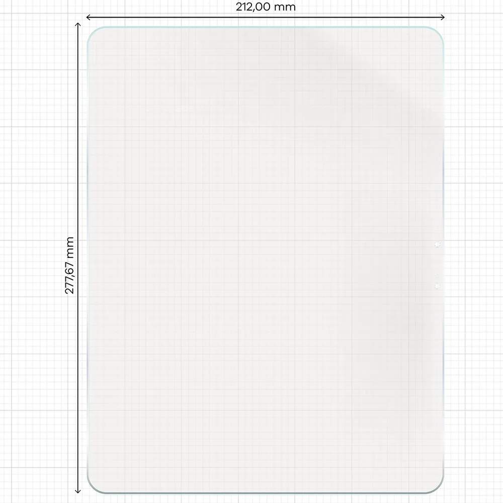 Wymiary folii na miarce dla Apple iPad Air 13 M4 2026 / M3 2025