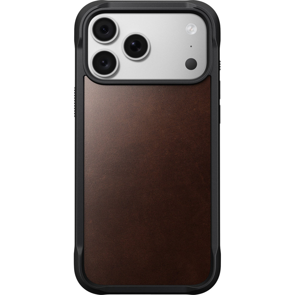 Nomad Rugged Leather Mag, ochronny case na plecki, elegancki smukły, Rustic Brown (rustykalny brązowy)
