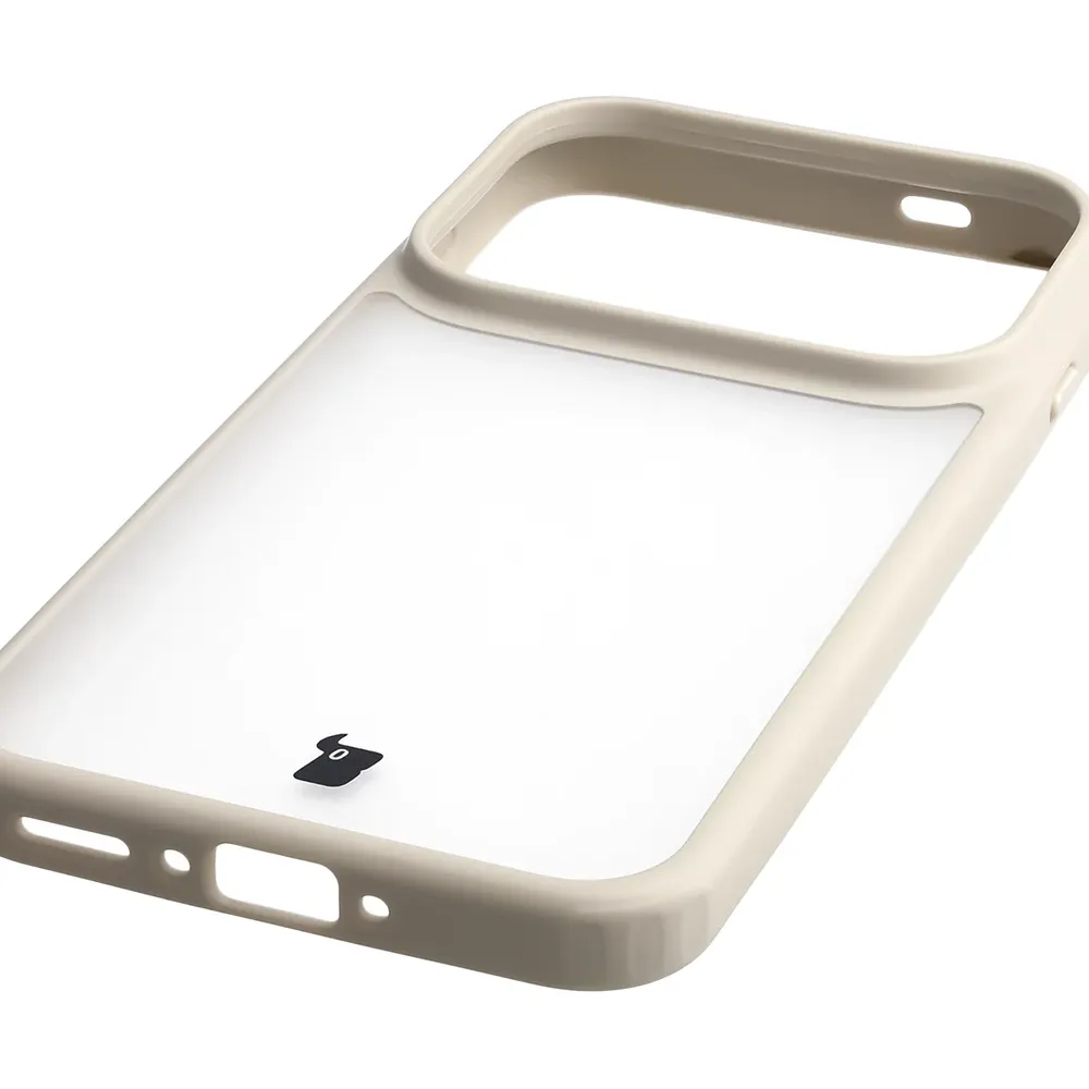 Zintegrowane przyciski, wycięcia i hybrydowy materiał w etui Bizon Case Angelo do OPPO Find X10 Pro Max