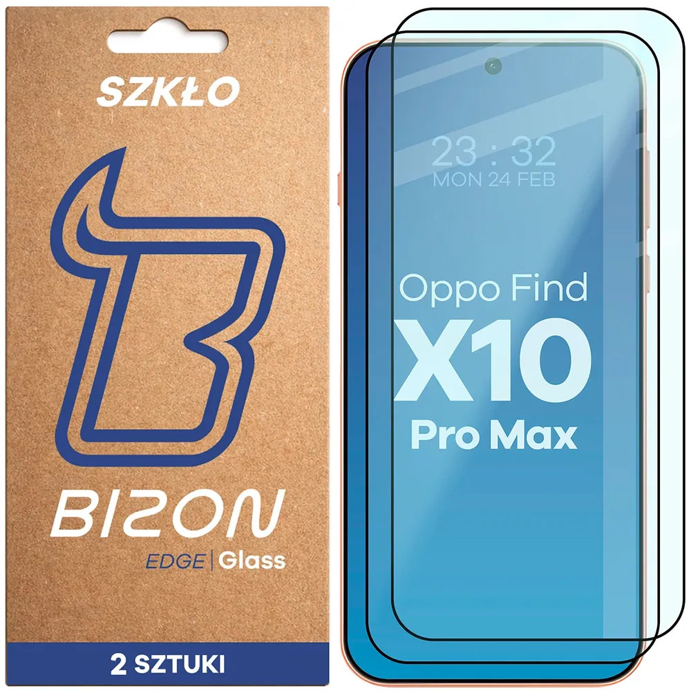 Szkło hartowane na cały ekran Bizon Glass Edge Duo dla OPPO Find X10 Pro Max
