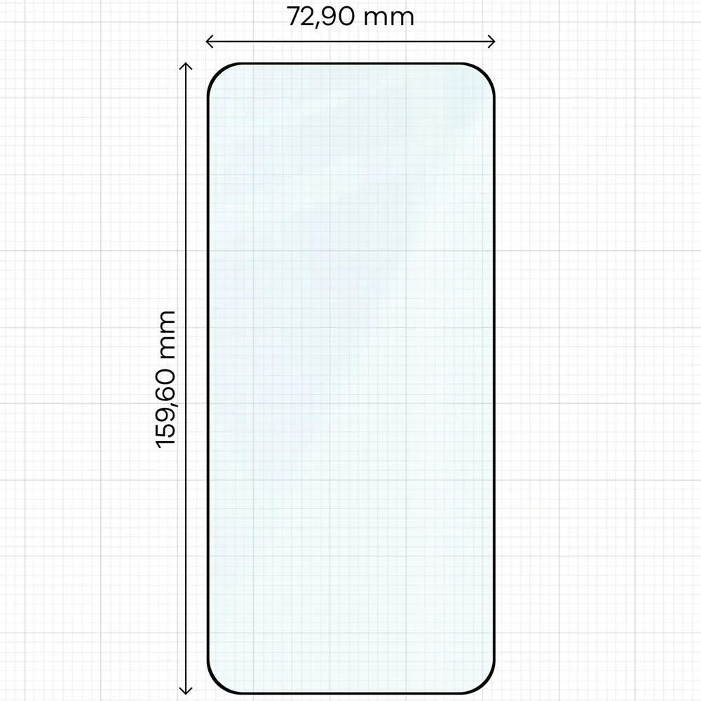 Wymiary szkła Bizon Glass Edge Duo do Vivo X500 Pro Max
