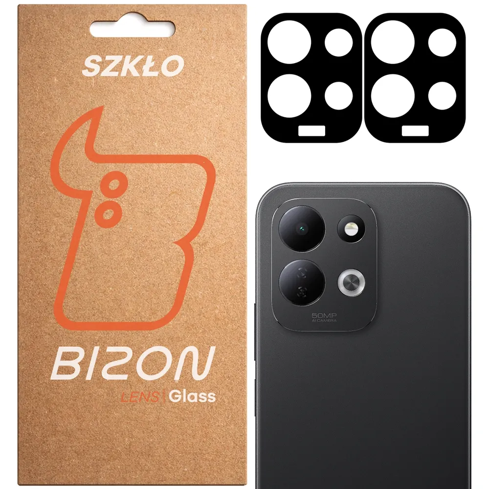 Pudełko i 2 sztuki szkła na aparat Bizon Glass Lens do Xiaomi Redmi 17 5G / 4G