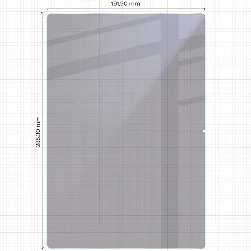 Wymiary szkła Bizon Tab Hybrid Shadow do Huawei MatePad Pro Max