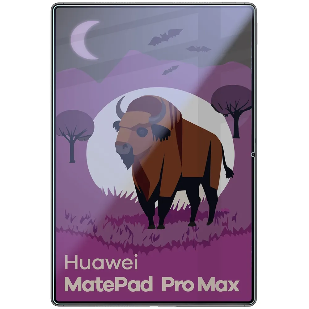 Wizualizacja szkła Tab Hybrid Shadow nałożonego na telefon Huawei MatePad Pro Max