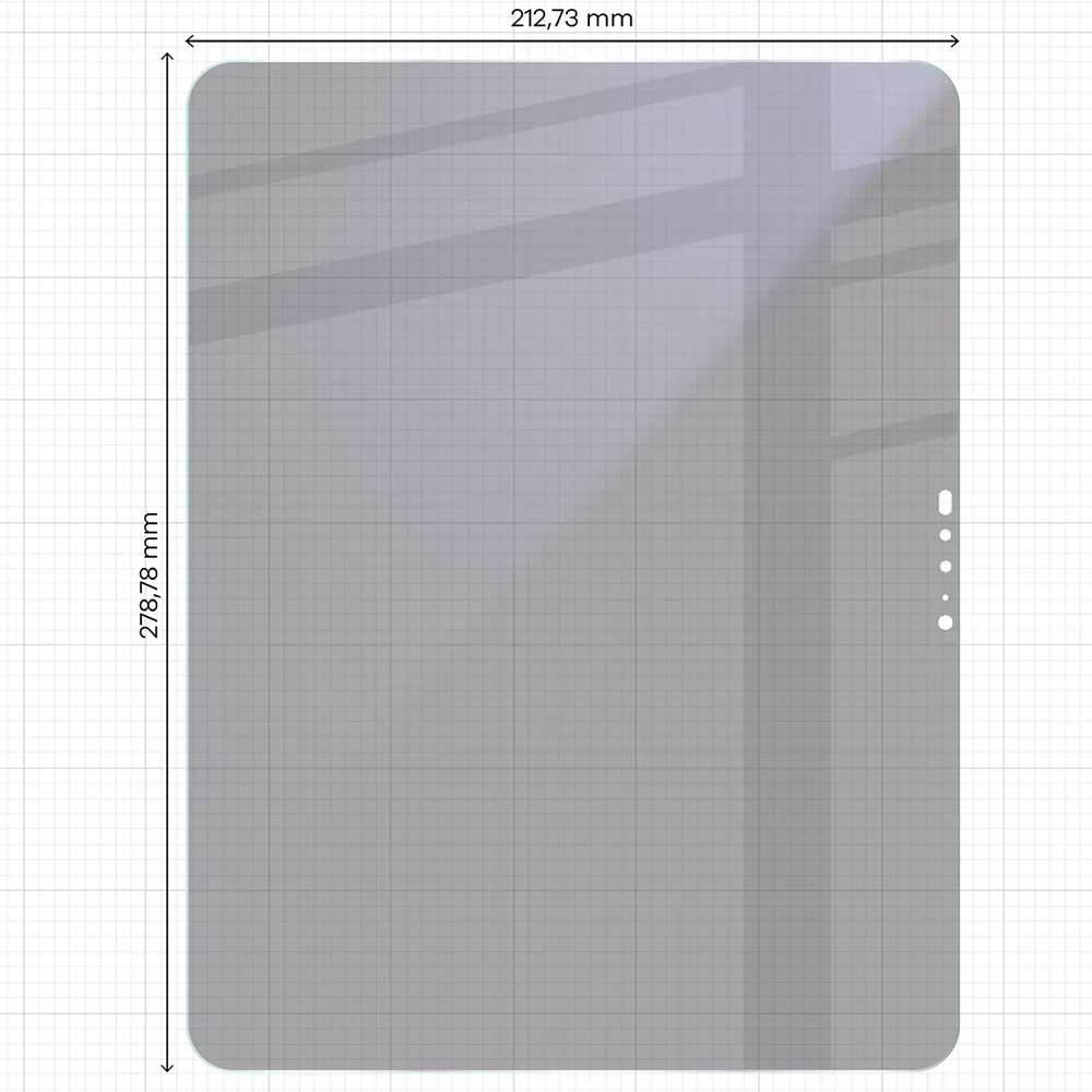 Wymiary szkła na miarce dla Apple iPad Pro 13 M5 2025