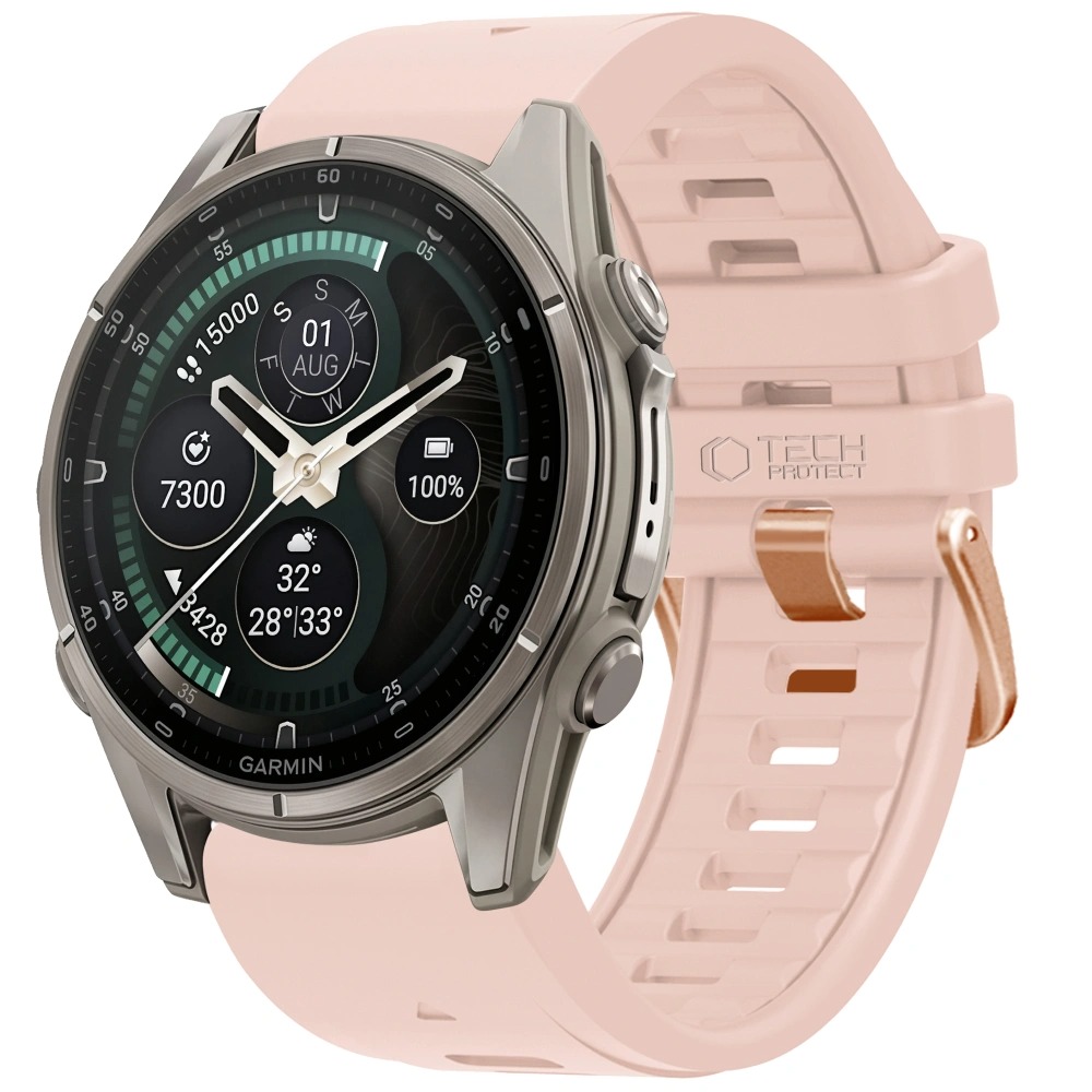 Pasek Tech-Protect Silicone do QuickFit 20 mm, Powder Pink (pudrowy róż)