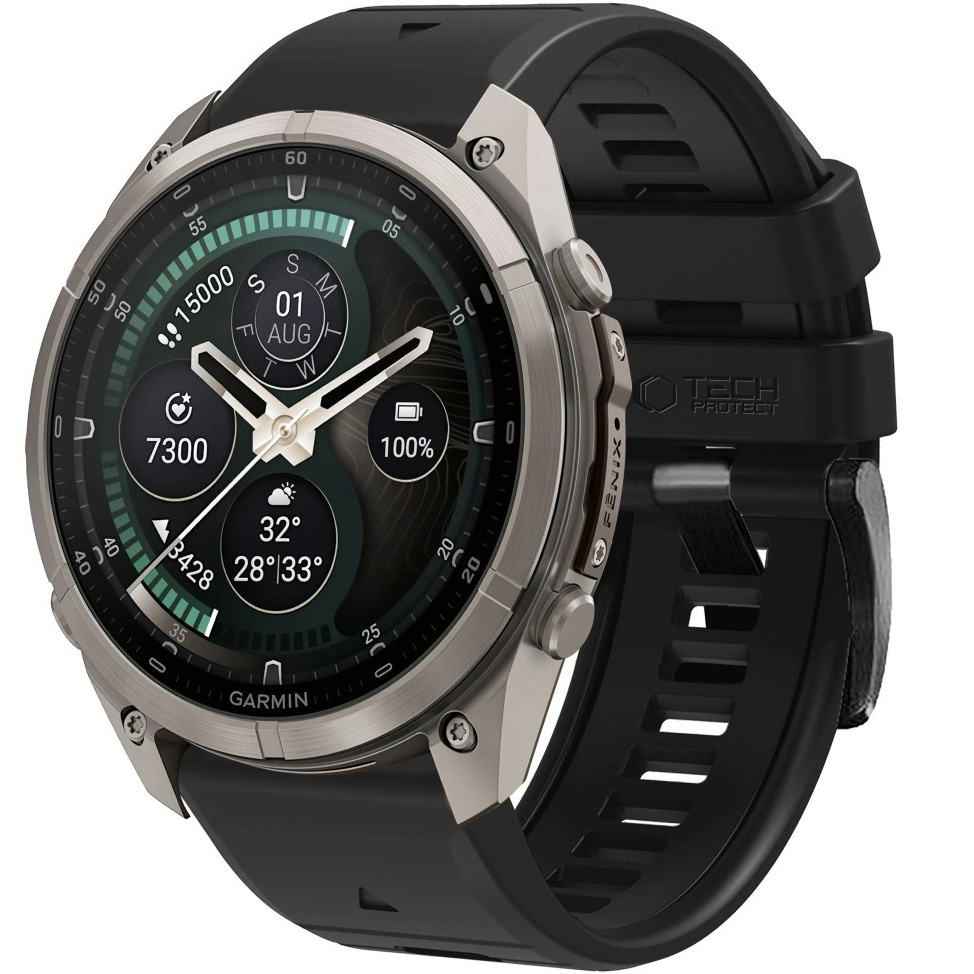 Pasek Tech-Protect Silicone do QuickFit 26 mm, Obsidian Black (czarny)