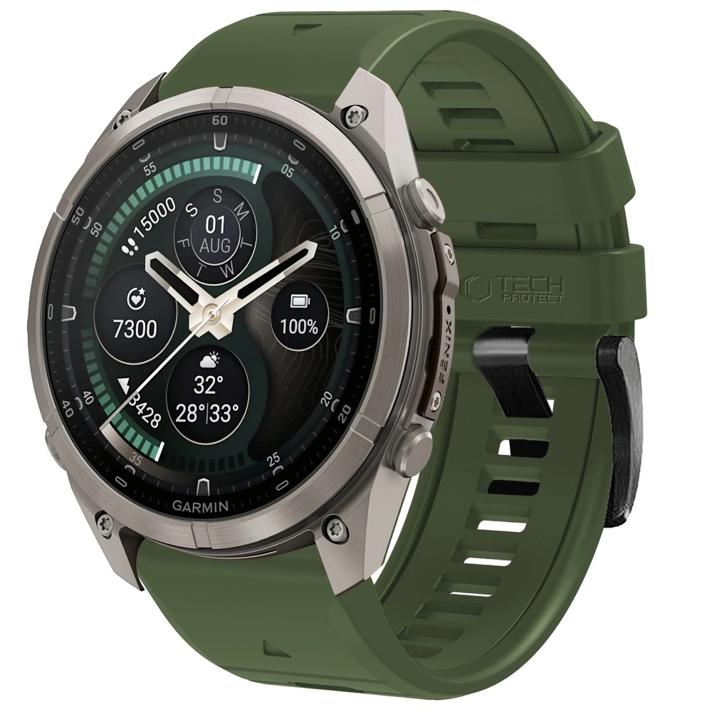 Pasek Tech-Protect Silicone do QuickFit 22 mm, Military Green (zielony)