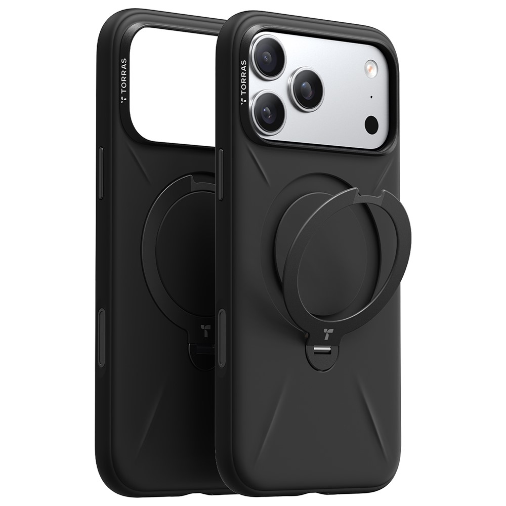 Torras Q3 Silicone do iPhone 18 Pro Max / 17 Pro Max z aluminiową podstawką obracaną o 360 stopni