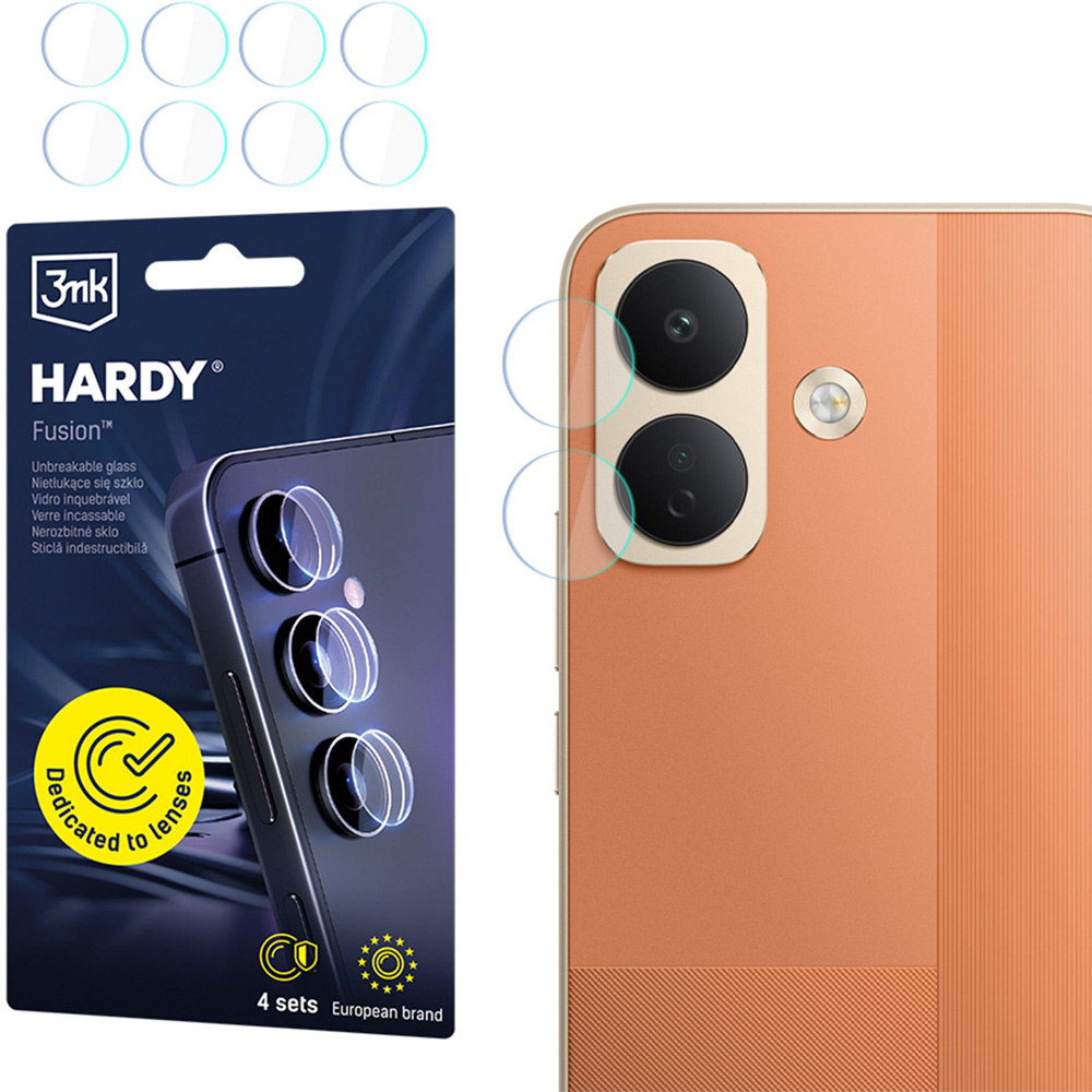 3mk Hardy Fusion Lens Protection do Xiaomi POCO X8, innowacyjna ochrona soczewek, trwałość, minimalistyczna, Transparent (przezroczysty)