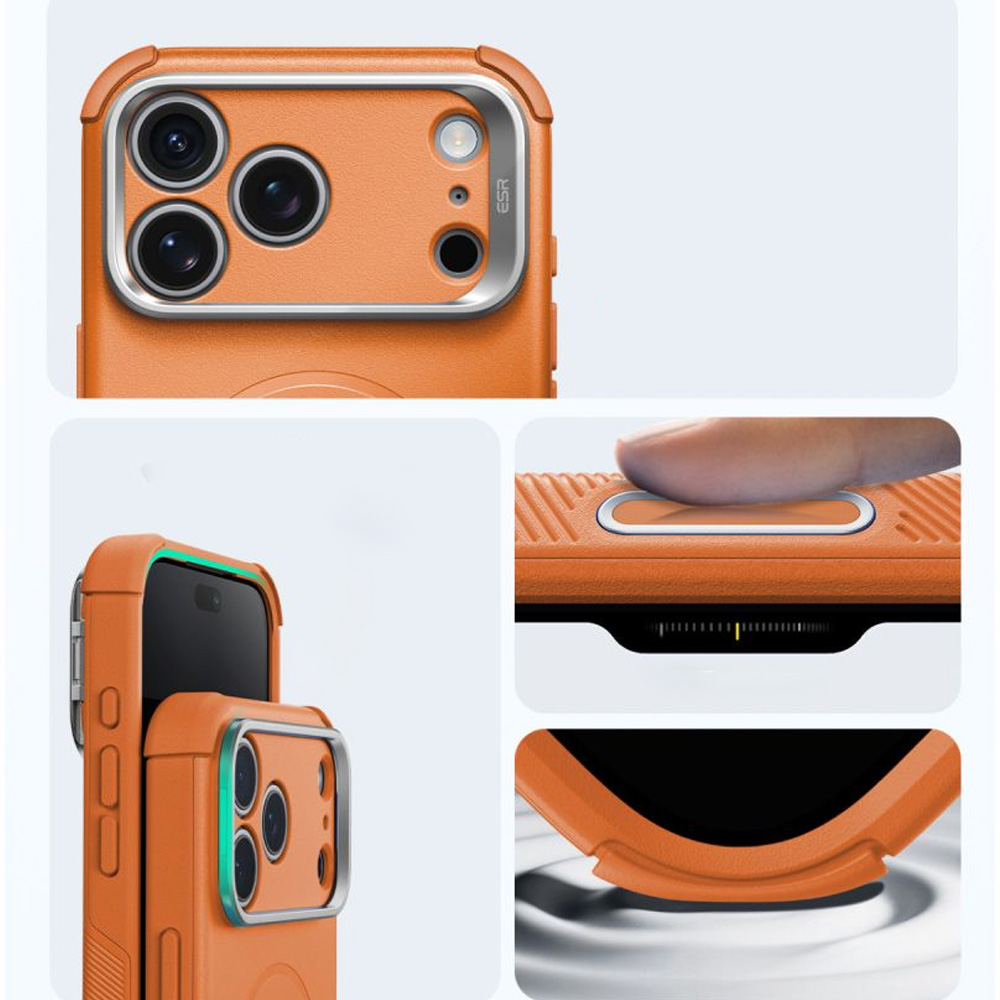 Etui ESR Cyber Tough Case Kickstand do MagSafe do iPhone 18 Pro Max / 17 Pro Max, Orange (pomarańczowy)