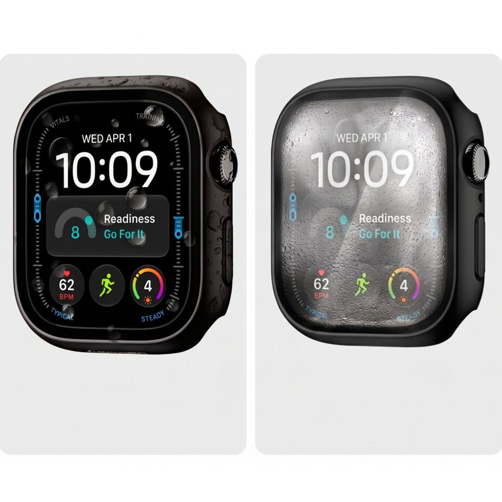 Etui + szkło prywatyzujące Tech-Protect Defense Privacy do Apple Watch Ultra 4 49mm / 3 49mm / 2 49mm / 1 49mm, Black (czarny)