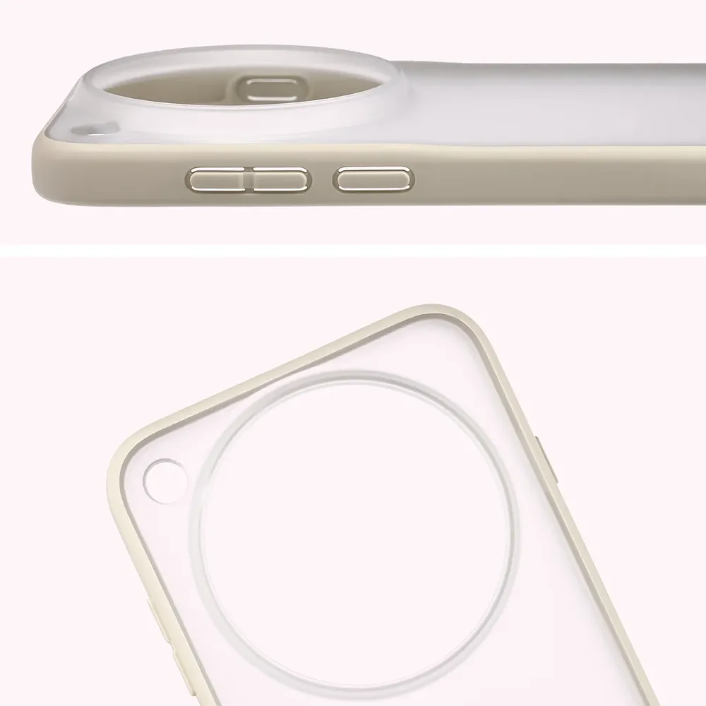 Pełne wycięcie i podwyższone krawędzie aparatu w etui Bizon Case Angelo do Vivo X500 Pro