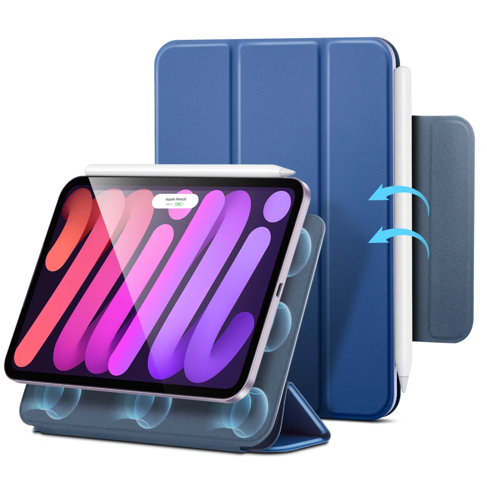 Smukłe etui ESR Rebound Magnetic Case do Apple iPad Mini 8 2026 z magnetycznym mocowaniem i ochronną klapką