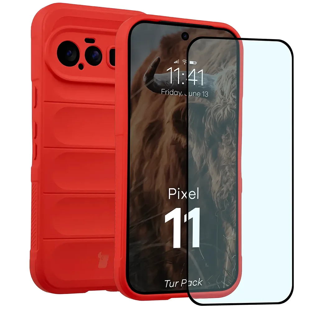 Przód pudełka Bizon Tur Pack z dedykowaną etykietą do Google Pixel 11
