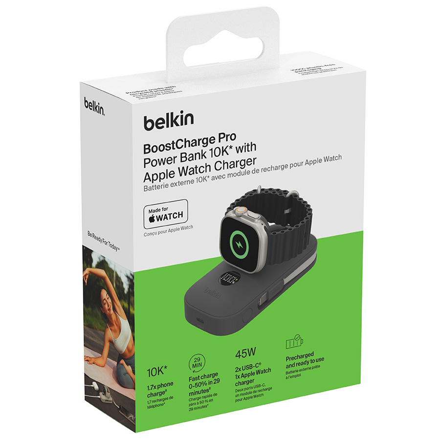 Oryginalna bateria do Apple Watch Belkin BoostCharge Pro Power Bank 10K 458W + USB-C Cable 10 000 mAh, Black (czarny)