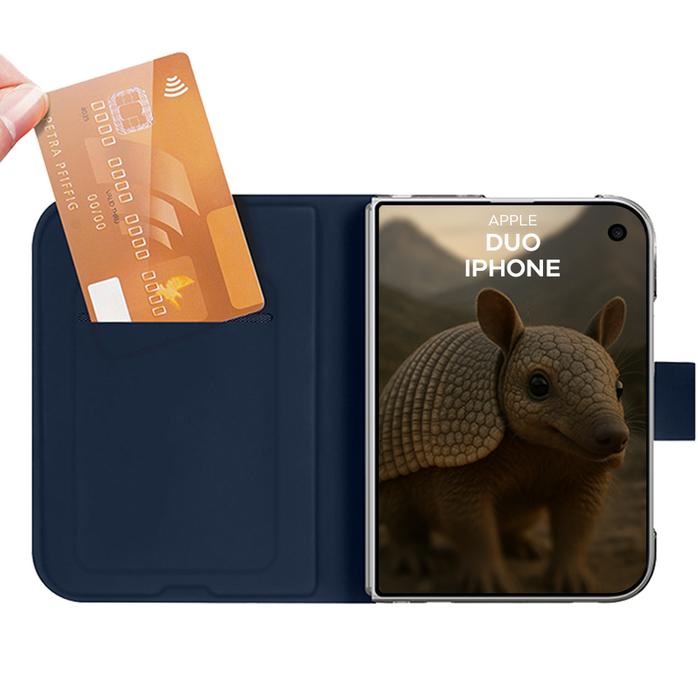 Etui z klapką Dux Ducis Skin Pro do iPhone Duo, Blue (granatowy)