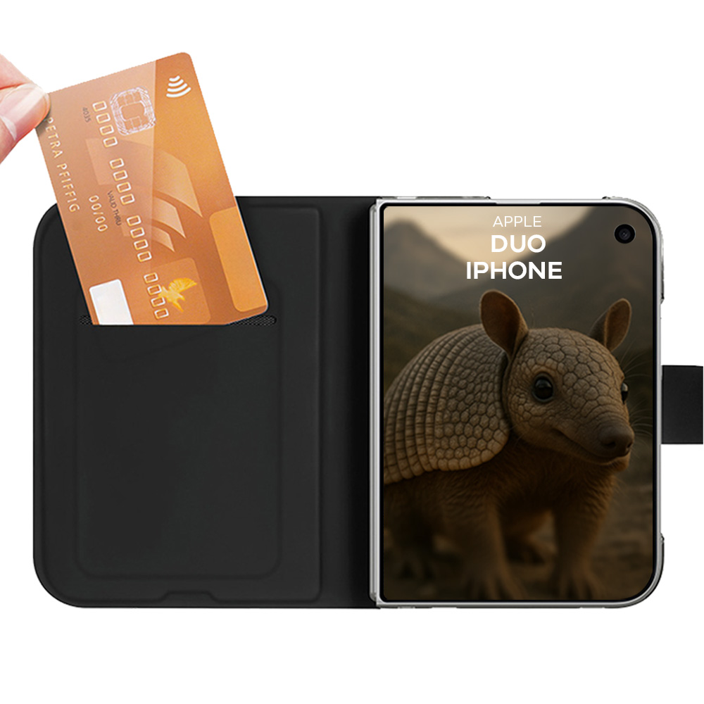 Etui z klapką Dux Ducis Skin Pro do iPhone Duo, Black (czarny)