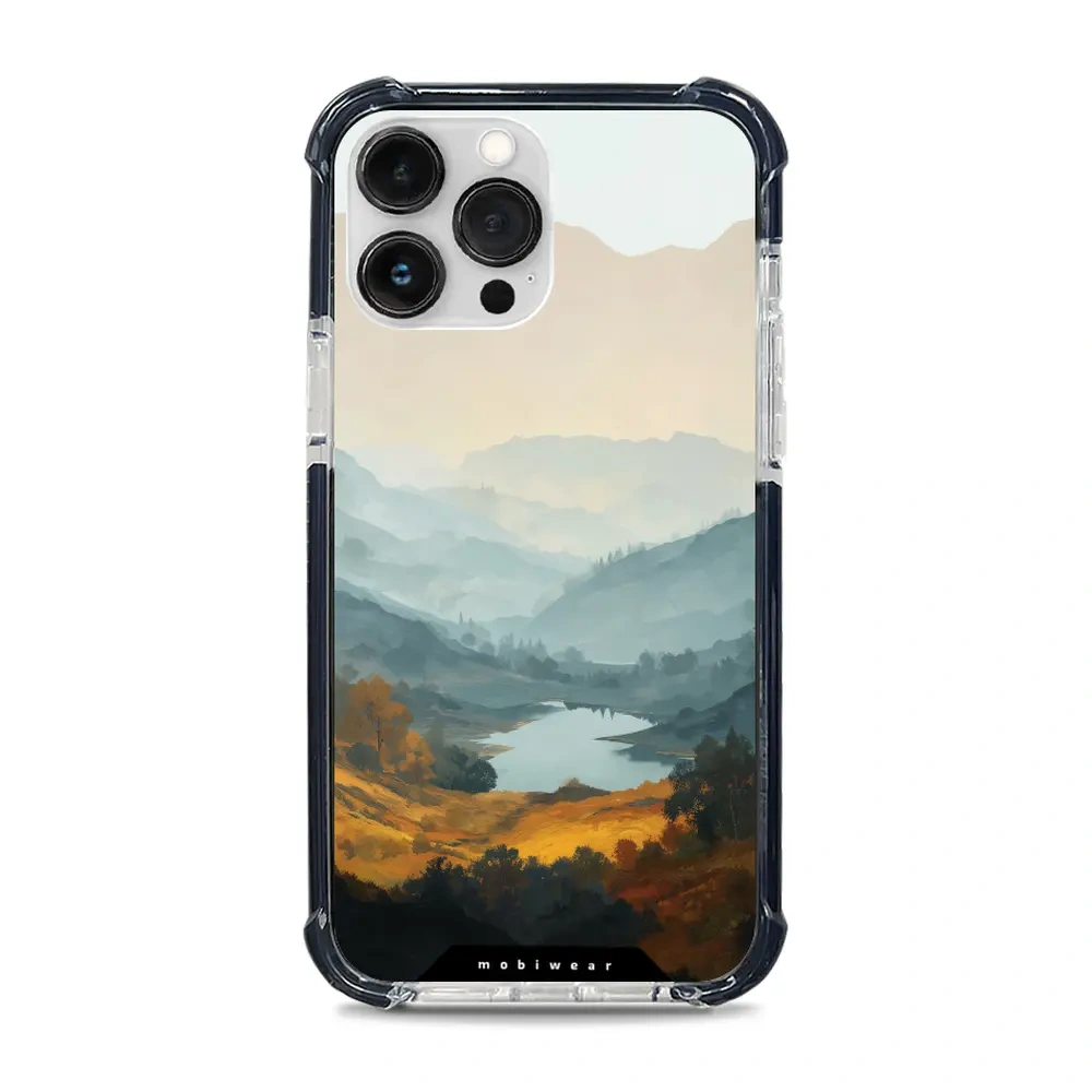 Mobiwear Elite Bumper do iPhone 13 Pro Max, ochronna obudowa, silikon, amortyzacja, kompatybilność, jezioro w dolinie