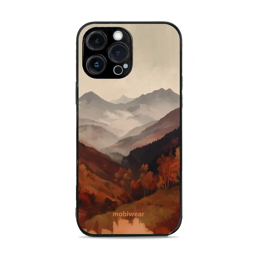 Mobiwear Glossy Case, etui na telefon, ochrona urządzenia, stylowa grafika, bezpieczna obudowa, mglista dolina w górach