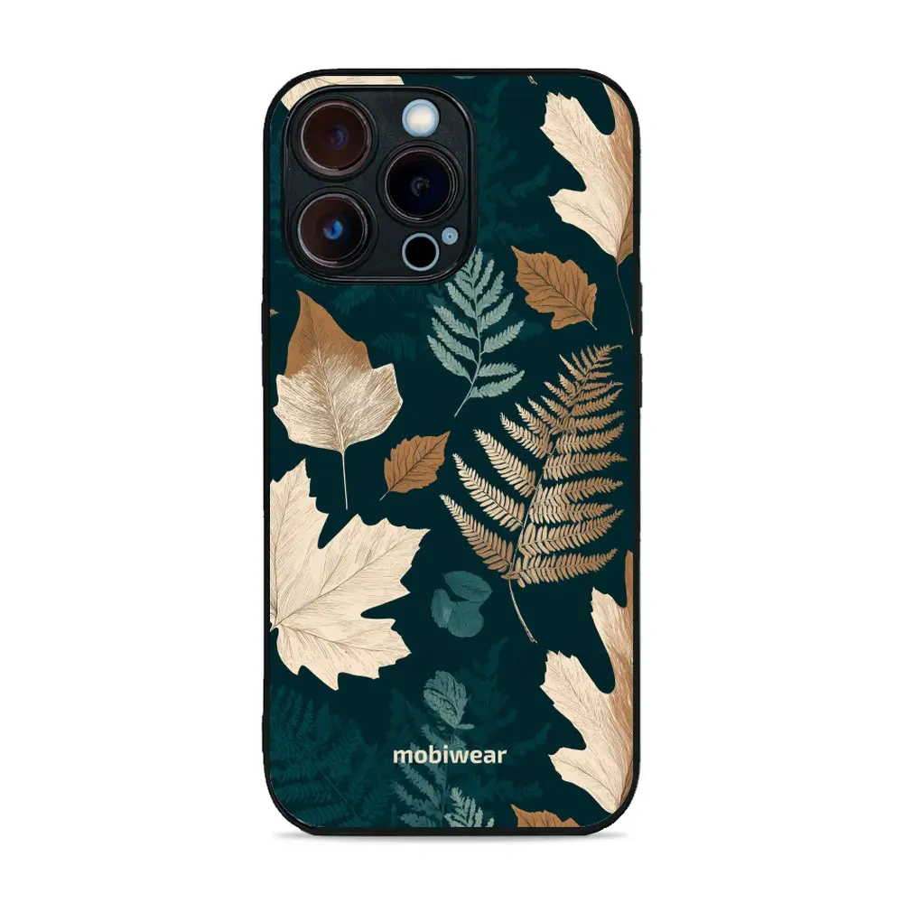 Mobiwear Glossy Case, etui na telefon, ochrona urządzenia, stylowa grafika, bezpieczna obudowa, zielnik z liści i paproci