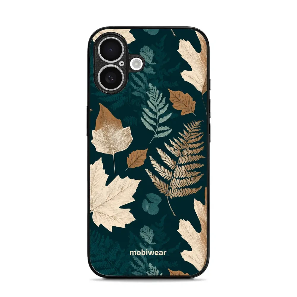 Mobiwear Glossy Case, etui na telefon, ochrona urządzenia, stylowa grafika, bezpieczna obudowa, zielnik z liści i paproci