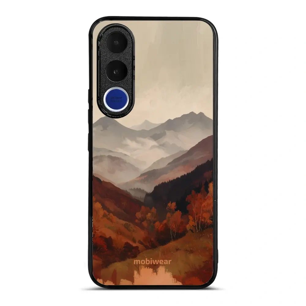 Mobiwear Glossy Case, etui na telefon, ochrona urządzenia, stylowa grafika, bezpieczna obudowa, mglista dolina w górach
