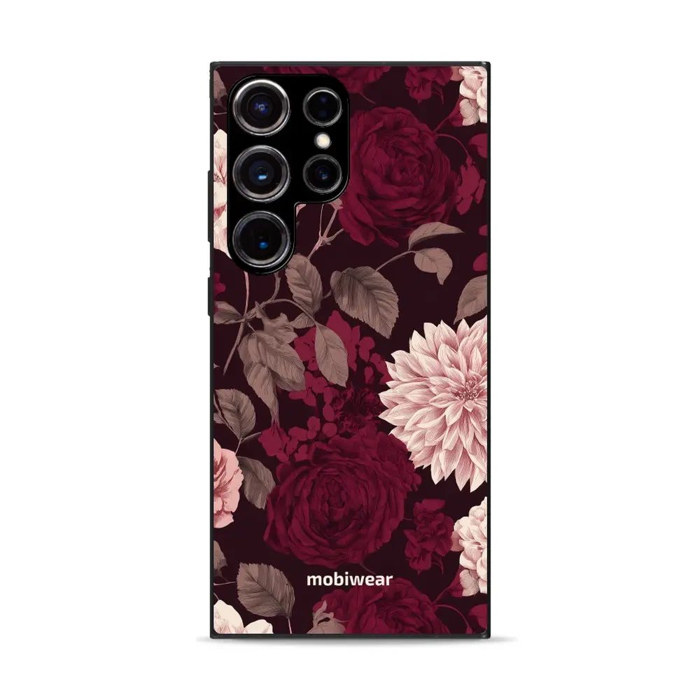 Mobiwear Glossy Case, etui na telefon, ochrona urządzenia, stylowa grafika, bezpieczna obudowa, wino i dalie