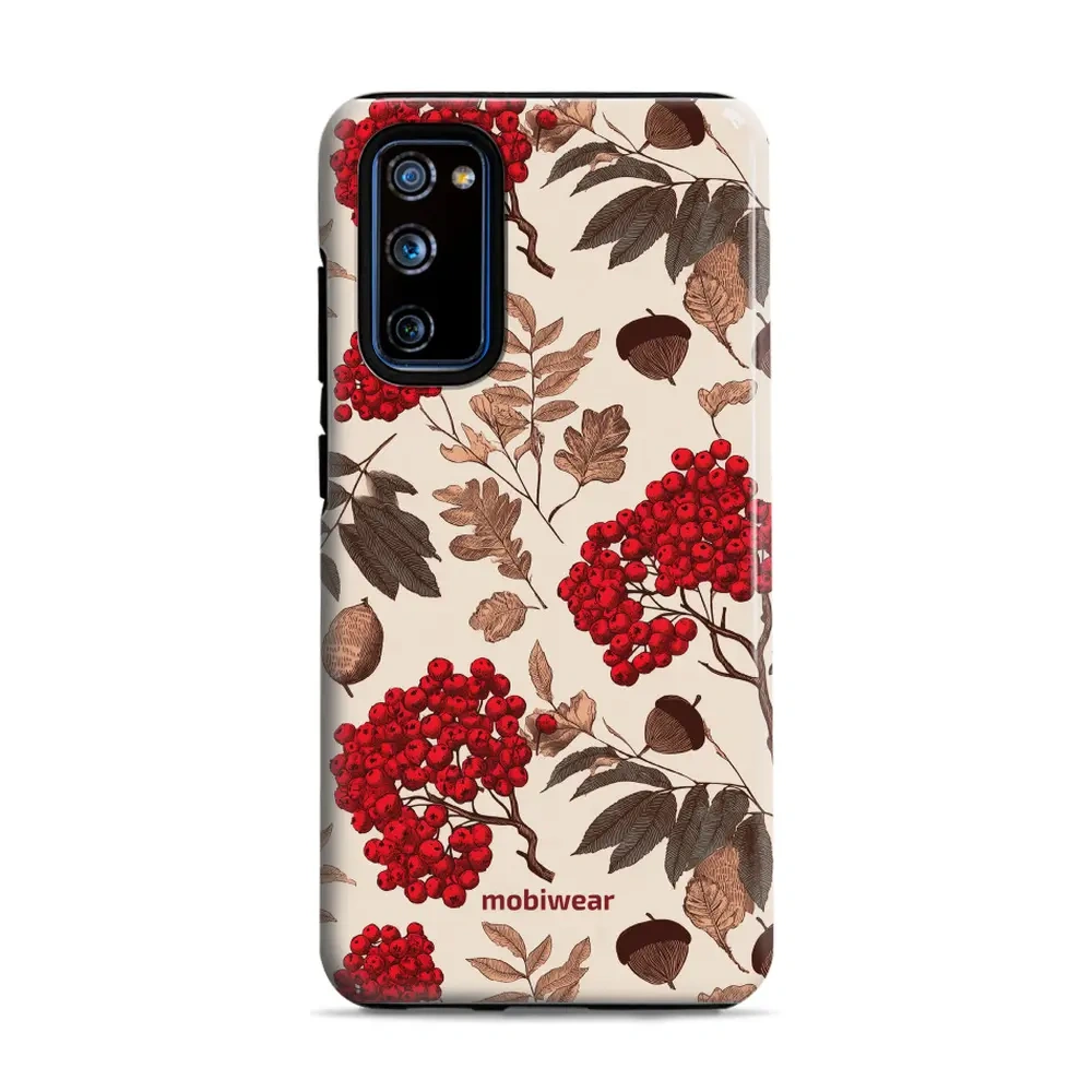 Mobiwear Elite Pro do Galaxy S20 FE 5G / 4G, ochrona telefonu, trwała konstrukcja, wygodne użytkowanie, dopasowanie, jarzębina na ecru