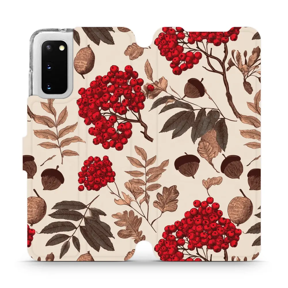 Mobiwear Book, ochrona ekranu, magnetyczne zapięcie, silikonowa wkładka, bezpieczeństwo, jarzębina na ecru