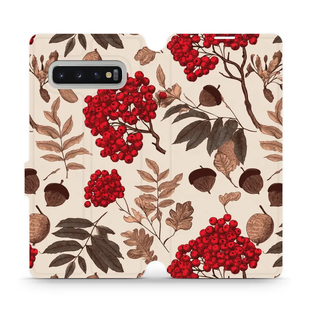 Mobiwear Book, ochrona ekranu, magnetyczne zapięcie, silikonowa wkładka, bezpieczeństwo, jarzębina na ecru