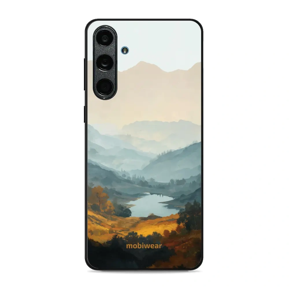 Mobiwear Glossy Case, etui na telefon, ochrona urządzenia, stylowa grafika, bezpieczna obudowa, jezioro w dolinie