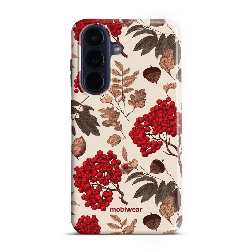 Mobiwear Elite Pro do Galaxy A57 5G, ochrona telefonu, trwała konstrukcja, wygodne użytkowanie, dopasowanie, jarzębina na ecru