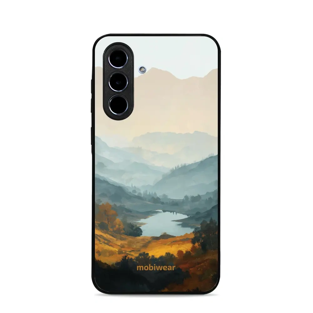 Mobiwear Glossy Case, etui na telefon, ochrona urządzenia, stylowa grafika, bezpieczna obudowa, jezioro w dolinie