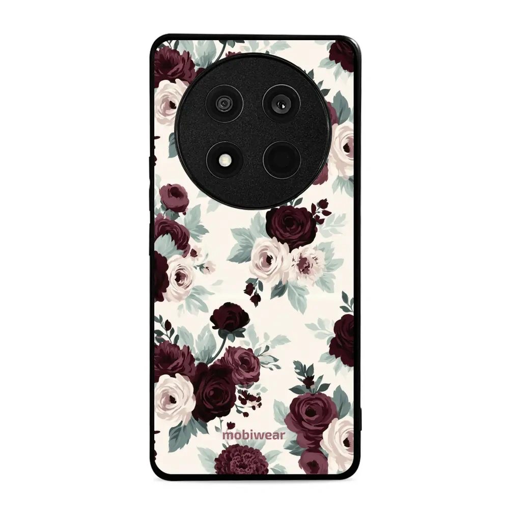 Mobiwear Glossy Case, etui na telefon, ochrona urządzenia, stylowa grafika, bezpieczna obudowa, róże z szałwią na kremie
