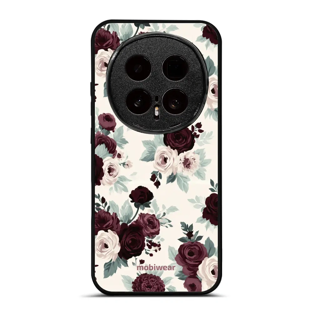 Mobiwear Glossy Case, etui na telefon, ochrona urządzenia, stylowa grafika, bezpieczna obudowa, róże z szałwią na kremie