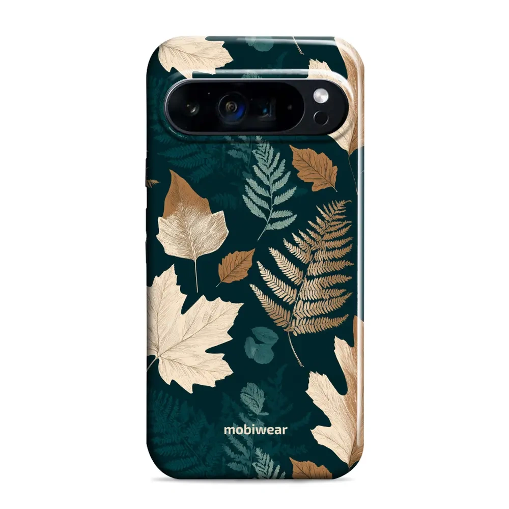 Mobiwear Elite Pro do Google Pixel 9 Pro XL, ochrona telefonu, trwała konstrukcja, wygodne użytkowanie, dopasowanie, zielnik z liści i paproci